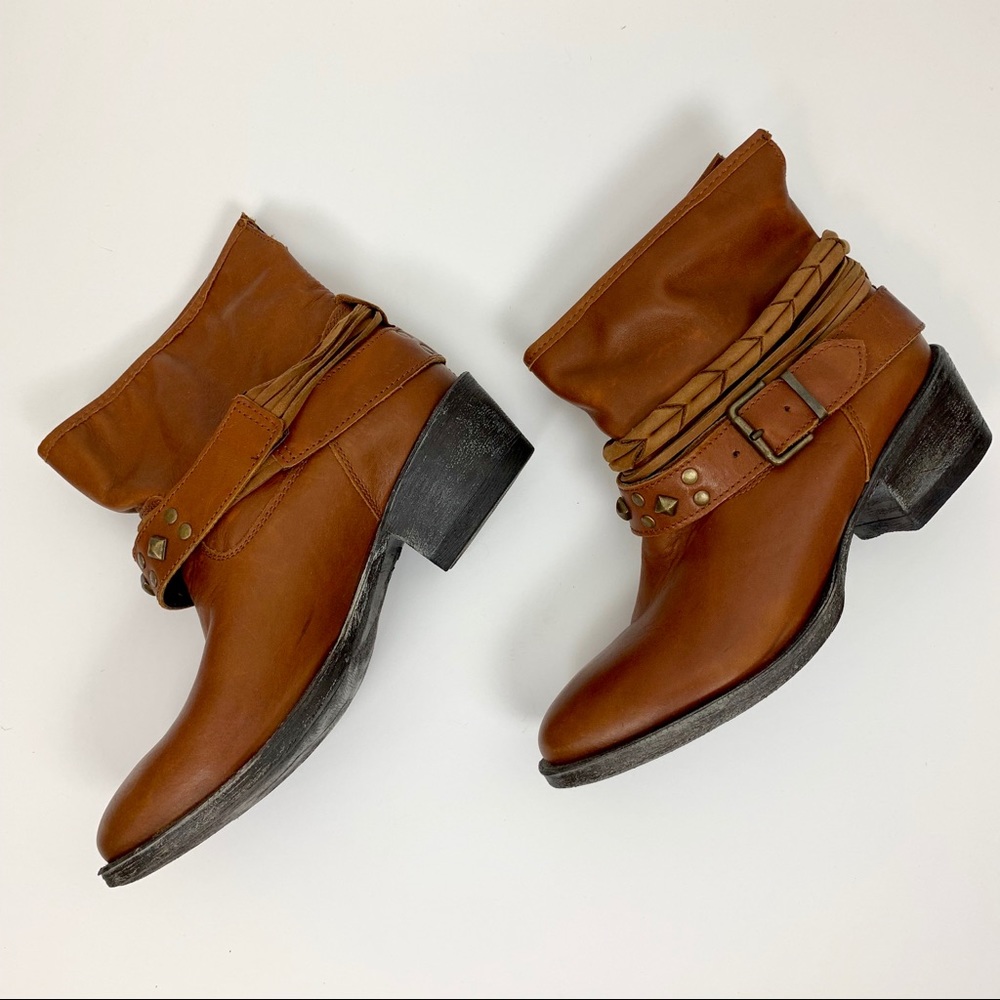 Steve Madden Cognac Leather Bootie